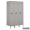 Salsbury Industries 1 Tier Metal Locker, 54"Wx78"Hx21"D, 3 Door, Gray, Unassembled 18-51361GY-U - alternate 1